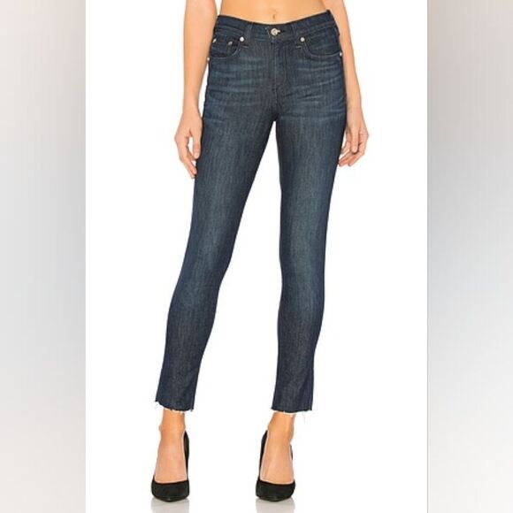 Rag & Bone Ankle Skinny Jeans In Tonal River Size 25 - Picture 1 of 8